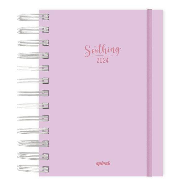 Agenda Diária Mini 2024 Soothing Rosa Spiral - PT 1 UN