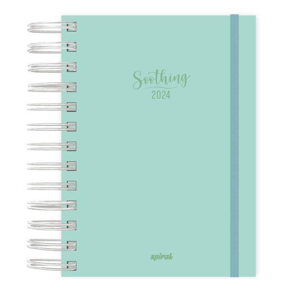 Agenda Diária Mini 2024 Soothing Verde Spiral - PT 1 UN