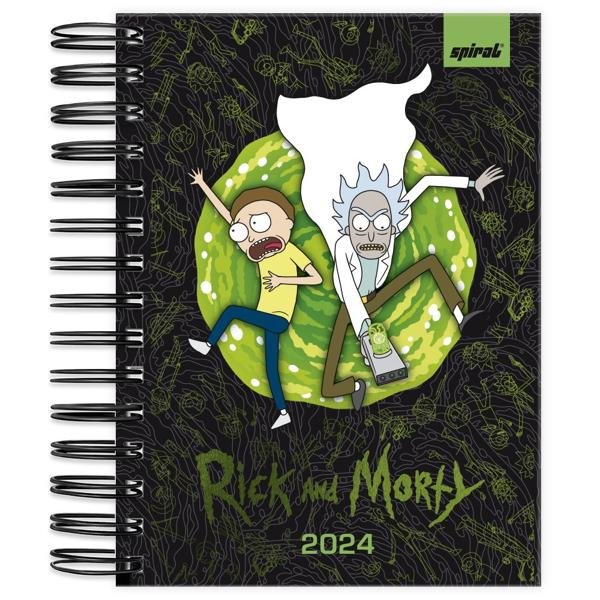 Agenda Diária 2024 Warner Rick e Morty Spiral - PT 1 UN