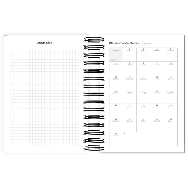 Agenda Diária 2025 Corinthians, 176 folhas, 2514599, Spiral Sccp - PT 1 UN