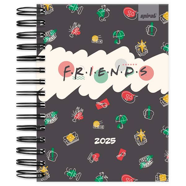 Agenda Diária 2025 Friends, 176 folhas, 2512311, Spiral Fdr - PT 1 UN