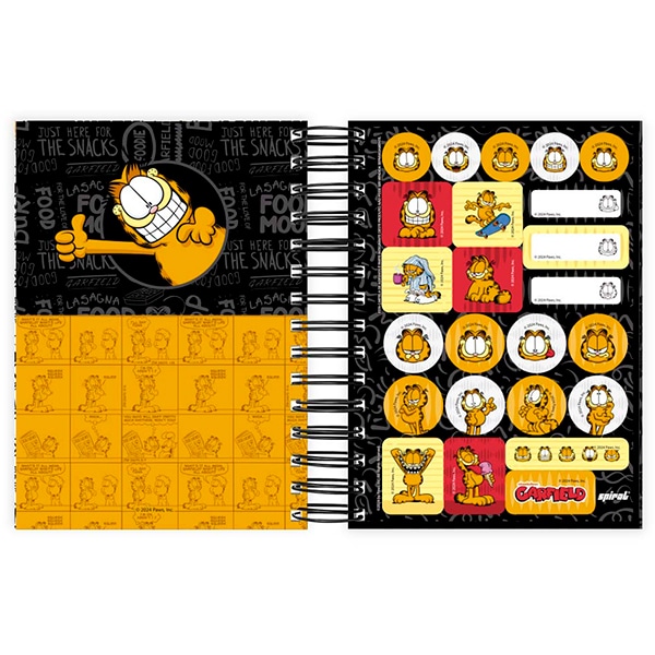 Agenda Diária 2025 Garfield, 176 folhas, 2512328, Spiral Gar - PT 1 UN