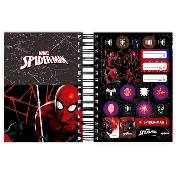 Agenda Diária 2025 Homem Aranha Spiderman Marvel, 176 folhas, 2512366 Spiral Mha - PT 1 UN