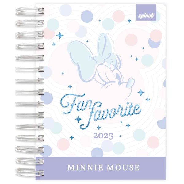 Agenda Diária 2025 Minnie Disney Style 176 Folhas Spiral - PT 1 UN