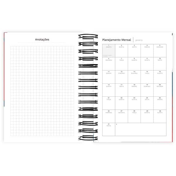 Agenda Diária 2025 PSG, 176 folhas, 2512816, Spiral Psg - PT 1 UN