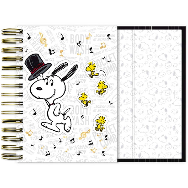 Agenda diária 2025, com aba, Snoopy, 176 folhas, 2514674, Spiral Ds - PT 1 UN