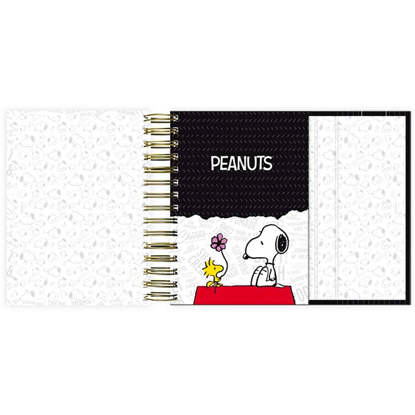 Agenda diária 2025, com aba, Snoopy, 176 folhas, 2514674, Spiral Ds - PT 1 UN