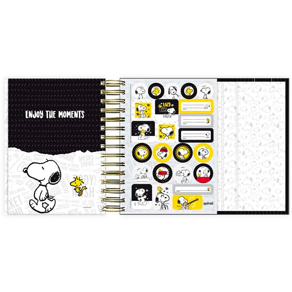 Agenda diária 2025, com aba, Snoopy, 176 folhas, 2514674, Spiral Ds - PT 1 UN