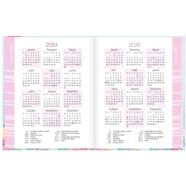 Agenda Permanente Hello Kitty, 114 folhas, 2514919, Spiral Hki - PT 1 UN