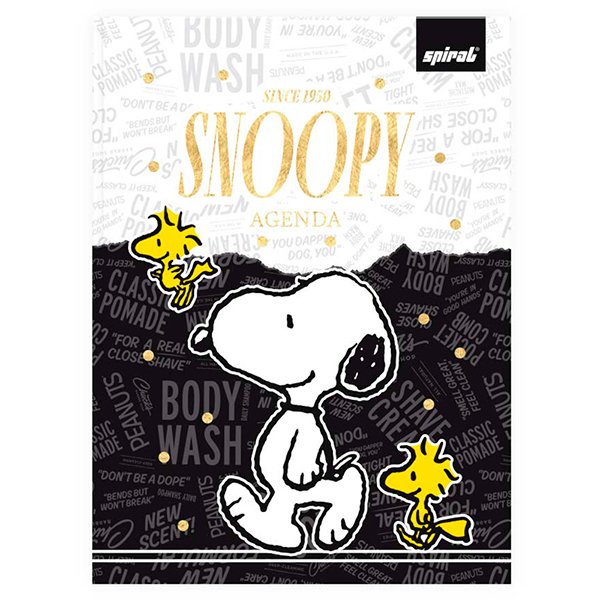 Agenda permanente, Snoopy, 114 folhas, 2512304, Spiral Sno - PT 1 UN