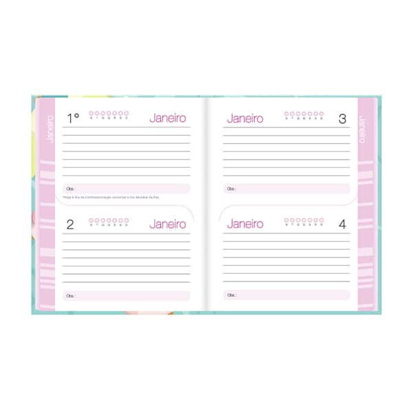 Agenda permanente, Corujinhas, 114 folhas, 2635136, Spiral Cor - PT 1 UN