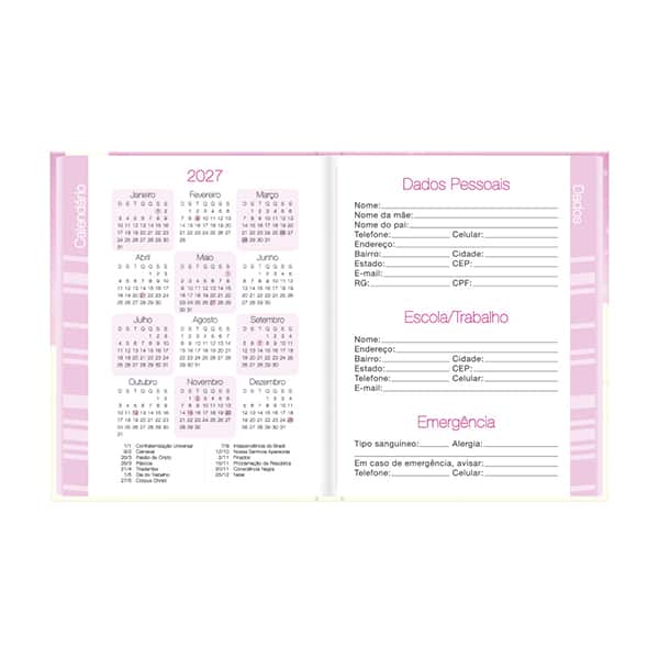 Agenda permanente Panda 2635150 Spiral Ten PT 1 UN