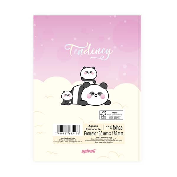 Agenda permanente Panda 2635150 Spiral Ten PT 1 UN