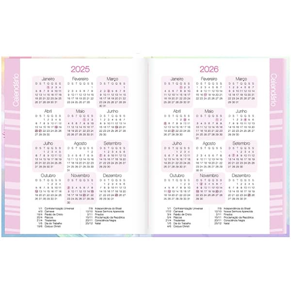 Agenda permanente Sereia 2635167 Spiral Ten PT 1 UN