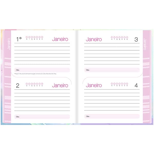 Agenda permanente Sereia 2635167 Spiral Ten PT 1 UN