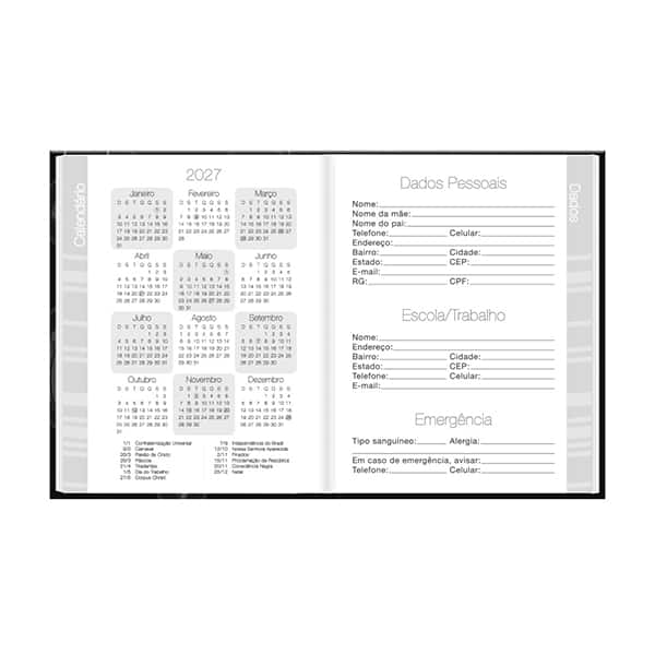 Agenda permanente, Harry Potter Charms, 114 folhas, 2635303, Spiral Hpc - PT 1 UN