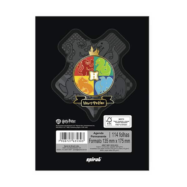 Agenda permanente, Harry Potter Charms, 114 folhas, 2635303, Spiral Hpc - PT 1 UN