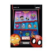 Agenda escolar permanente, Marvel Emoji, 114 folhas, 2635549, Spiral Mve - PT 1 UN