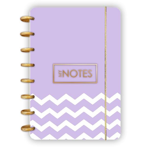 Caderno de Disco P, Lilás Zig Zag, 80 folhas, 213mm x 145mm, 3417, Abyara - PT 1 UN