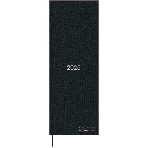 Agenda Comercial 2025, Brief Executive, Preta, 130mm x 350mm, 194 folhas, 2511253, Spiral Brf Ex - PT 1 UN