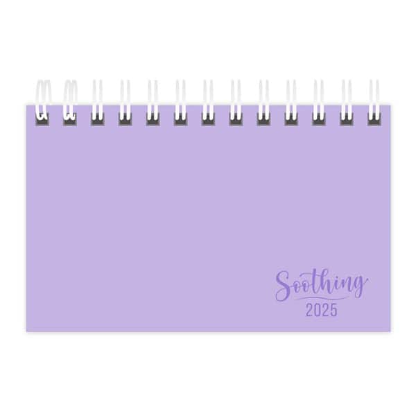 Agenda de Bolso 2025 Soothing Lilás Pastel, 64 Folhas Spiral - PT 1 UN