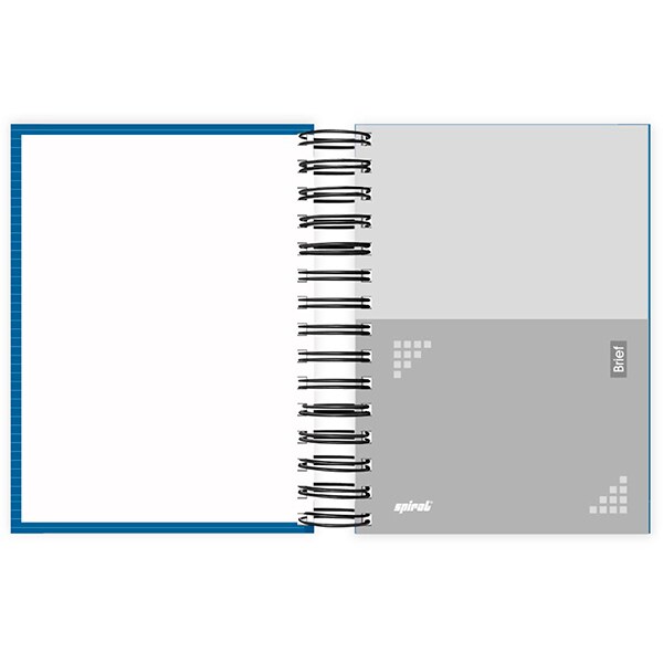 Agenda diária 2025, Brief Azul, 176 folhas, 2511321, Spiral Brf - PT 1 UN