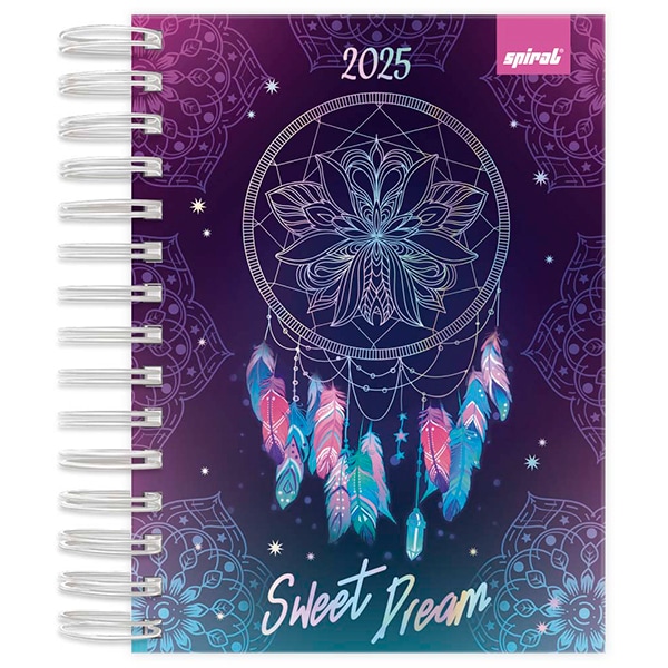 Agenda diária 2025, Dreams, 176 folhas, 2511765, Spiral Dms - PT 1 UN