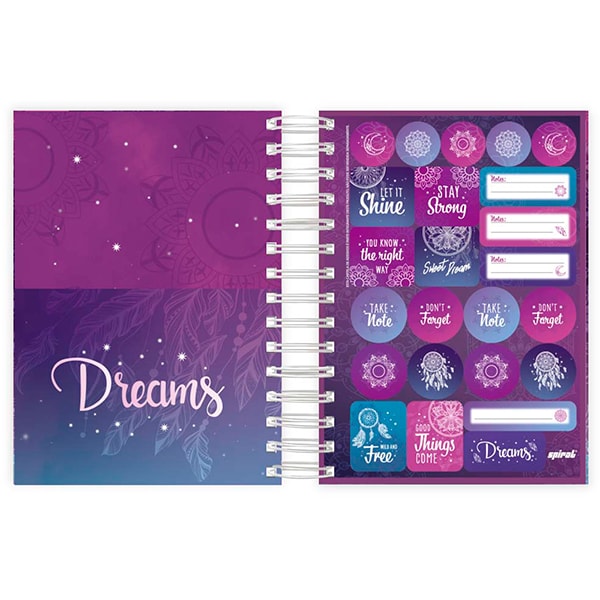 Agenda diária 2025, Dreams, 176 folhas, 2511765, Spiral Dms - PT 1 UN