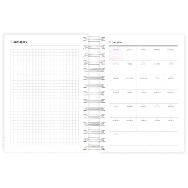 Agenda diária 2025, Panda, 176 folhas, 2511802, Spiral Ten - PT 1 UN