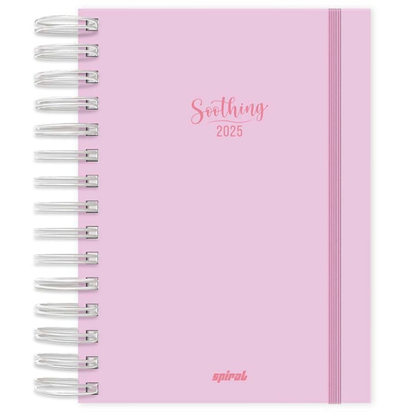 Agenda diária 2025, Soothing Rosa, 176 folhas, 2514544, Spiral Soot - PT 1 UN