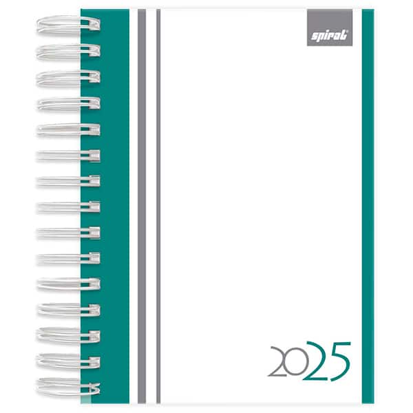 Agenda Diária 2025, Verde, 176 folhas, 2511383, Spiral - PT 1 UN