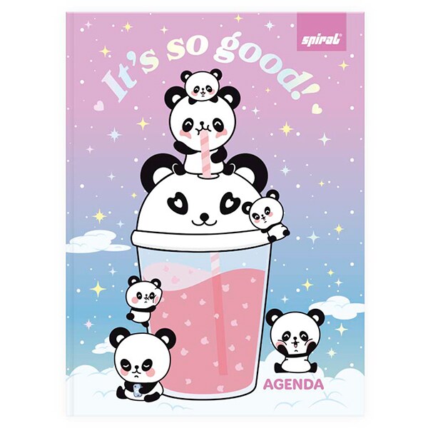 Agenda Permanente Panda, 114 folhas, 2511857, Spiral Ten - PT 1 UN