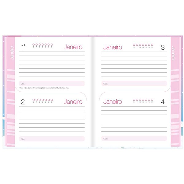 Agenda Permanente Panda, 114 folhas, 2511857, Spiral Ten - PT 1 UN