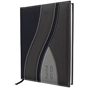 Agenda diária 2026 mini A6, 336 páginas, Fita marca página, Cinza, 4536, DAC - PT 1 UN