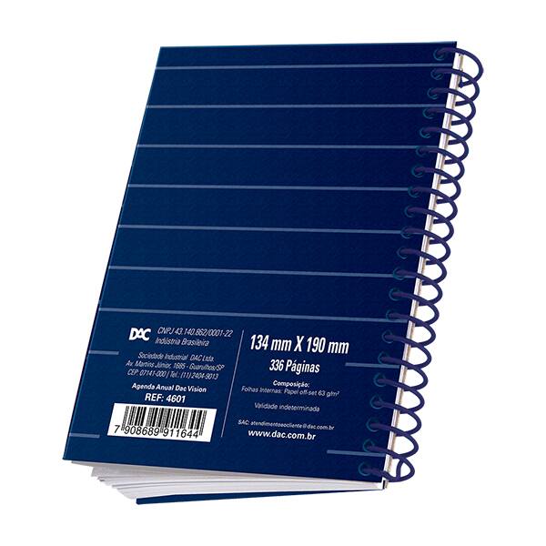 Agenda diária A5, Vision Azul 2026, 4601, DAC - PT 1 UN