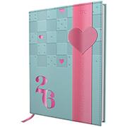 Agenda diária 2026 mini A6, 336 páginas, Fita marca página, Coração, 4526, DAC - PT 1 UN