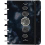 Caderno de disco P, Capa flexível, Fases da Lua, 80 folhas, CDFSPCMS012, Iscool - PT 1 UN