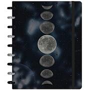 Caderno de disco M, Capa flexível, Fases da Lua, 80 folhas, CDFSPCMS012, Iscool - PT 1 UN