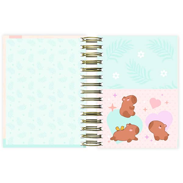 Agenda diária 2026, Capivara, 176 Folhas, 2637208, Spiral Ten - PT 1 UN