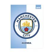 Agenda escolar permanente, Manchester City, 114 folhas, 2640338, Spiral Mc - PT 1 UN