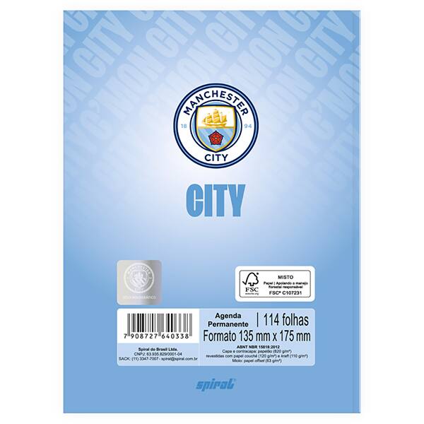 Agenda permanente Manchester City 2640338 Spiral Mc PT 1 UN