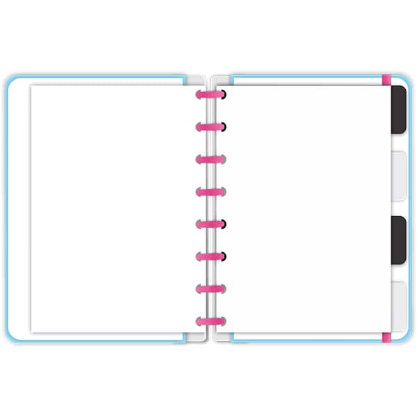 Caderno de disco P, 80 folhas 155 x 215mm, Rainbow Azul, 4124, Abyara - PT 1 UN