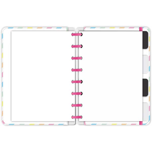 Caderno de disco P, 80 folhas 155 x 215mm, Rainbow colorido, 4117, Abyara - PT 1 UN