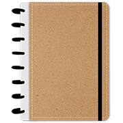 Caderno de disco P, 80 folhas 155 x 215mm, Kraft, Preto, 4155, Abyara - PT 1 UN Caderno de disco P, 80 folhas 155 x 215mm, Kraft, Preto, 4155, Abyara - PT 1 UN