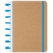 Caderno de disco P, 80 folhas 155 x 215mm, Kraft, Azul, 4131, Abyara - PT 1 UN