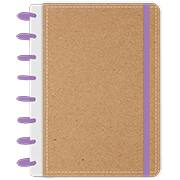 Caderno de disco P, 80 folhas 155 x 215mm, Kraft, Lilás, 4186, Abyara - PT 1 UN Caderno de disco P, 80 folhas 155 x 215mm, Kraft, Lilás, 4186, Abyara - PT 1 UN