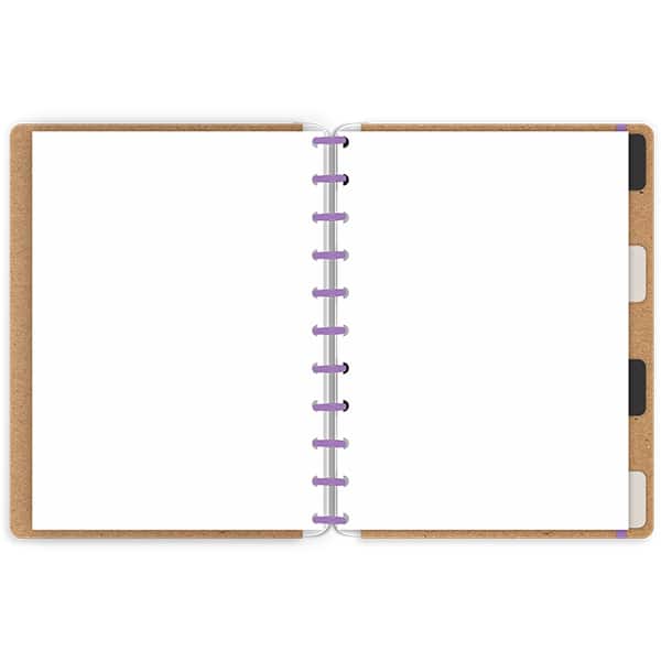 Caderno de disco 80 folhas G, 215x286mm, Kraft, 3479, Abyara - PT 1 UN