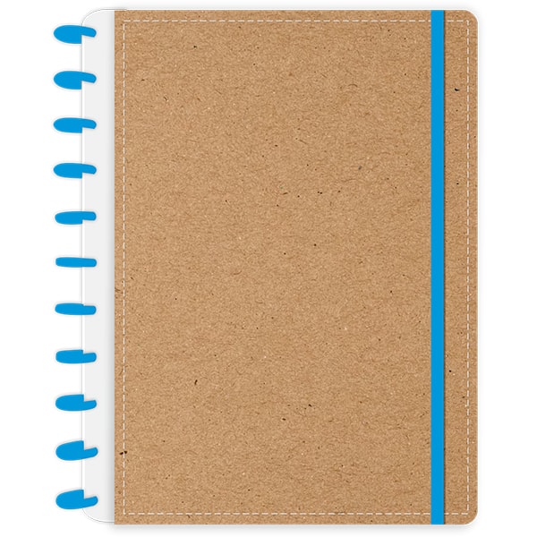Caderno de disco 80 folhas G, 215x286mm, Kraft, 3318, Abyara - PT 1 UN
