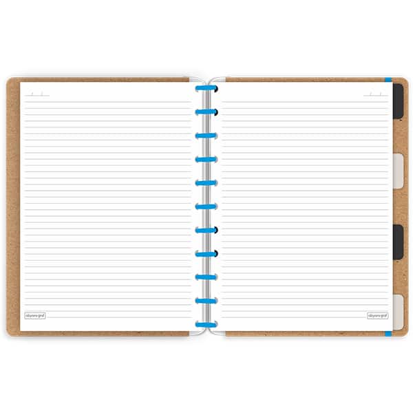 Caderno de disco 80 folhas G, 215x286mm, Kraft, 3318, Abyara - PT 1 UN