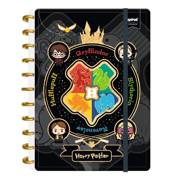 Caderno de Disco Harry Potter Charms, Tamanho G (200×275 mm) com 80 Folhas Pautadas Gramatura 90g, Spiral Hpc - PT 1 UN Caderno de Disco Harry Potter Charms, Tamanho G (200×275 mm) com 80 Folhas Pautadas Gramatura 90g, Spiral Hpc - PT 1 UN